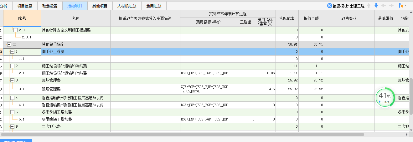 其他总价措施