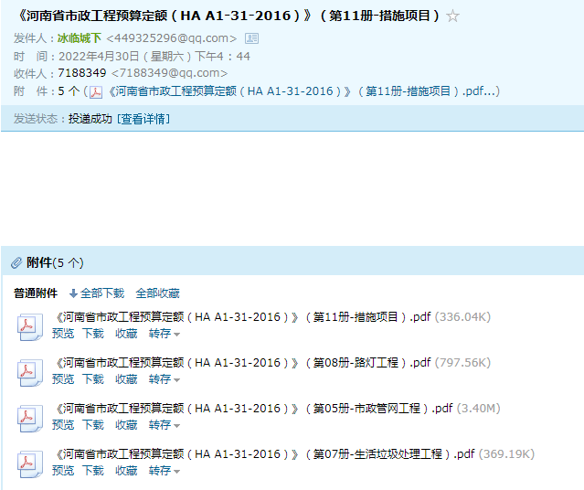 河南省市政工程预算定额
