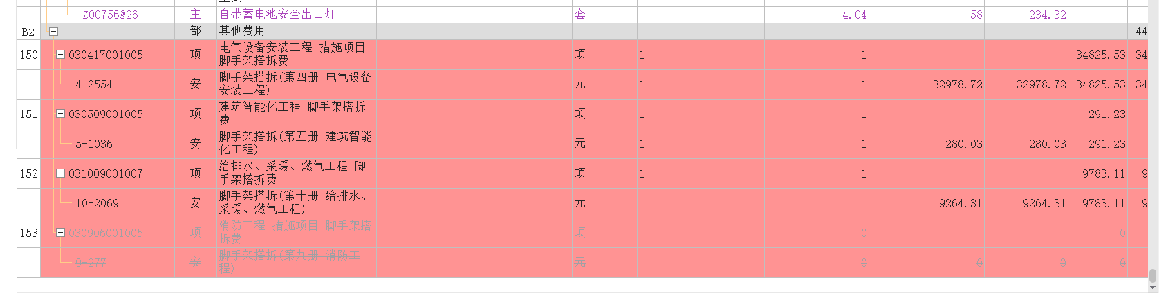 记取安装费用