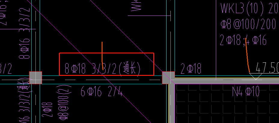 通长钢筋