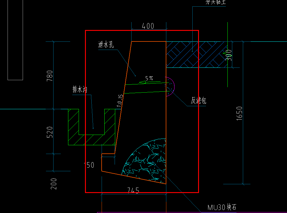 护脚墙标准图尺寸图片