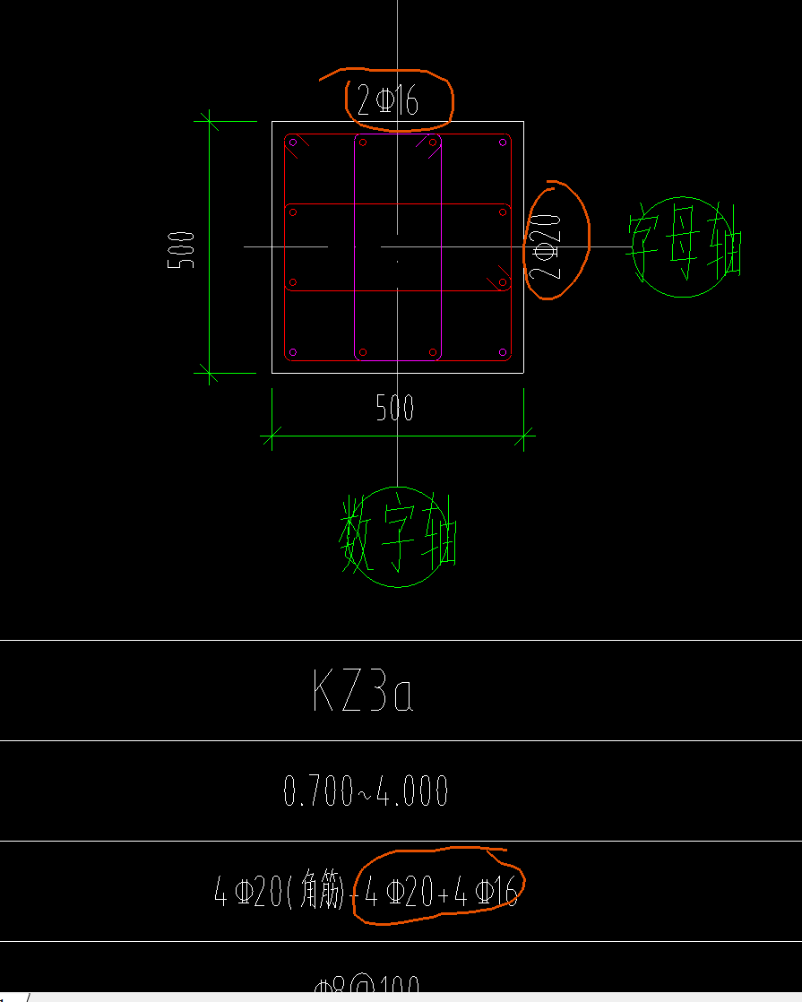 上柱墩的集中标注图解图片