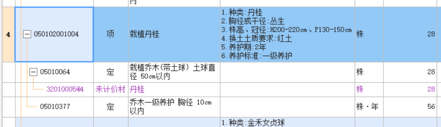 计价材