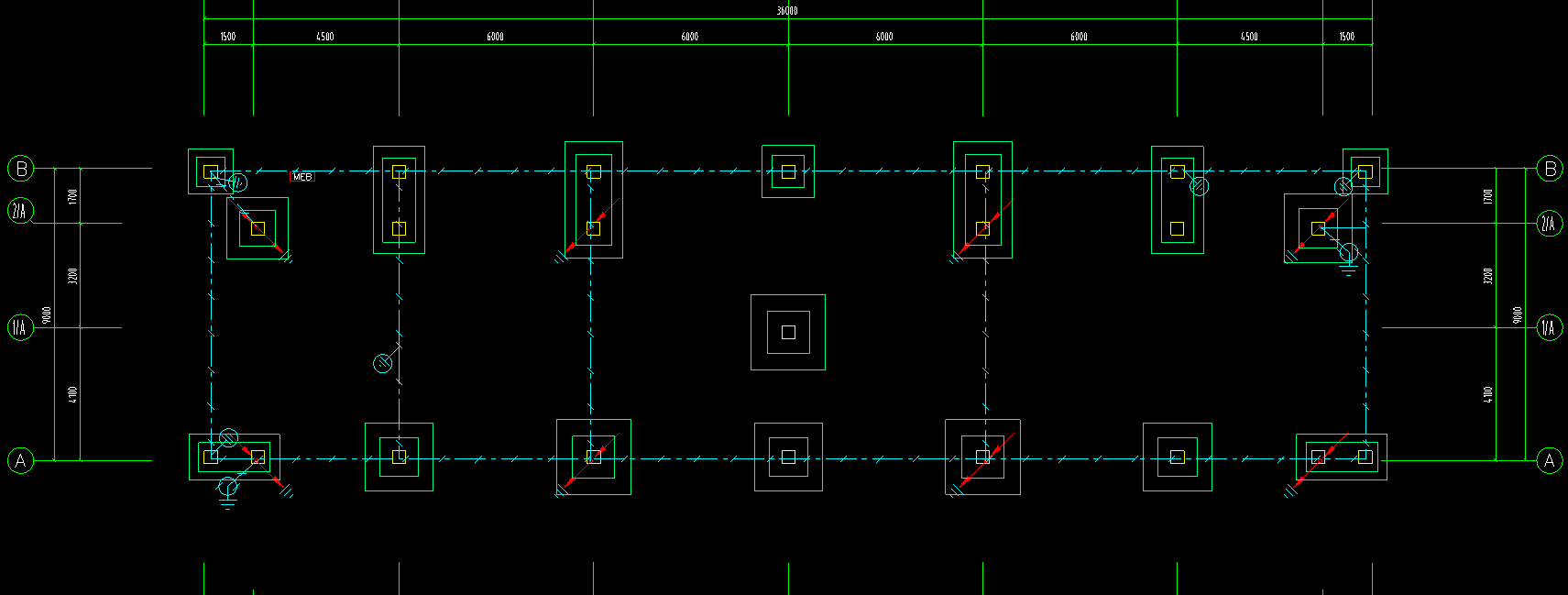 这里是8基桩承台接地?