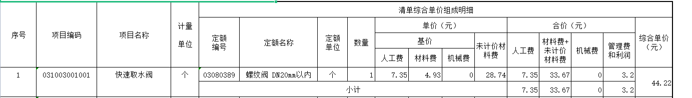 计价材