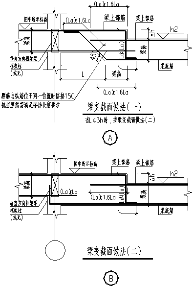 梁变截面高差大于梁高怎么处理-服务新干线答疑解惑