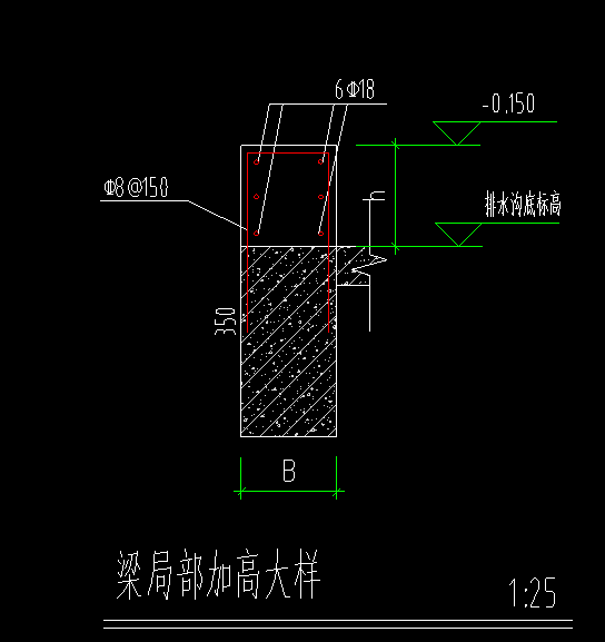 梁局部加高