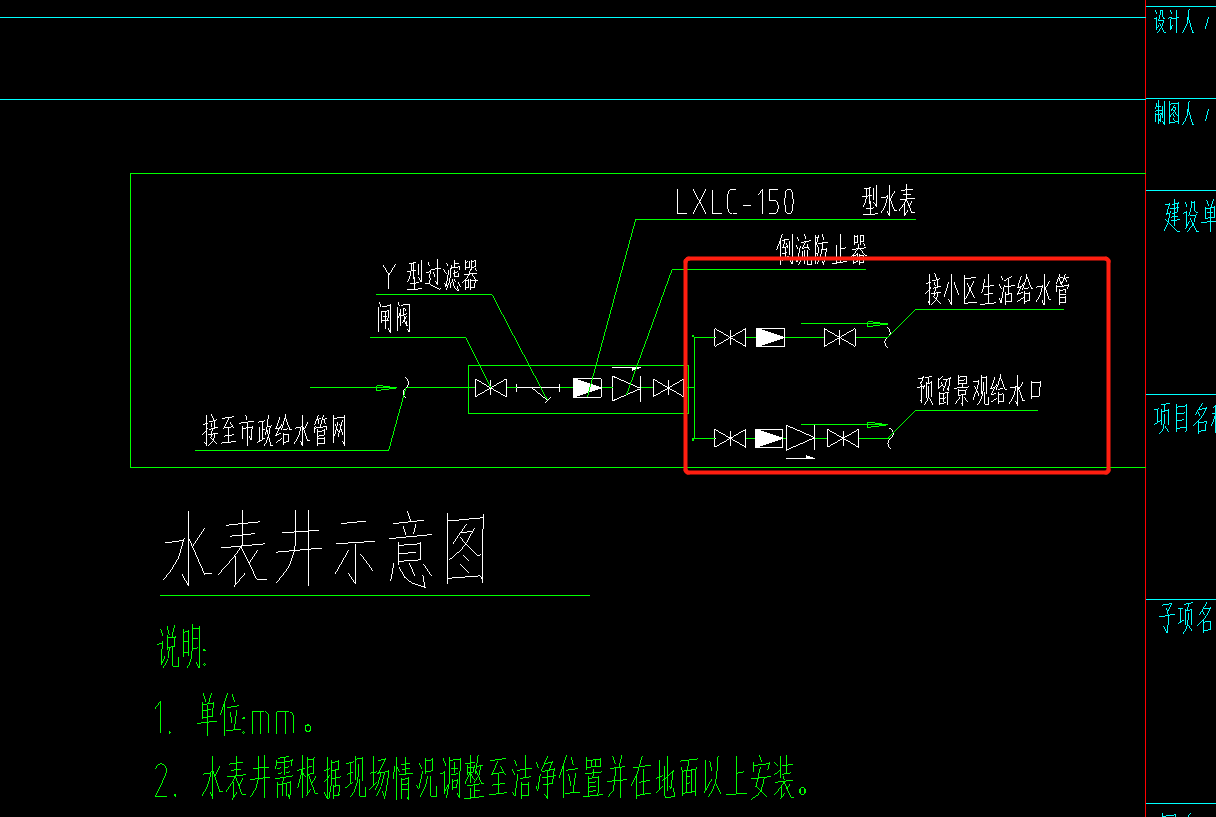 水表井砌筑标准图集图片