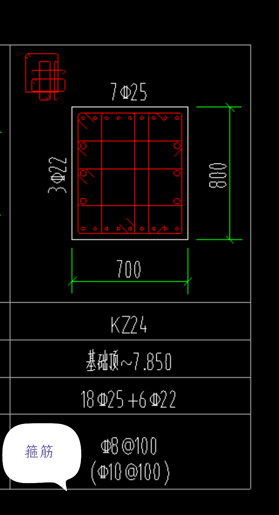 柱箍筋表示方法及图解图片