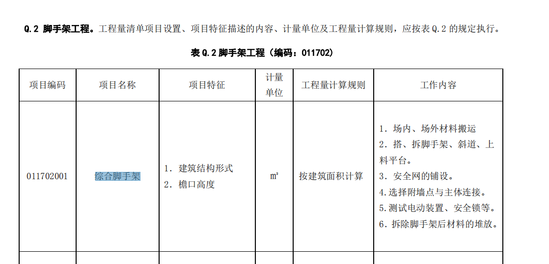垂直投影面积计算