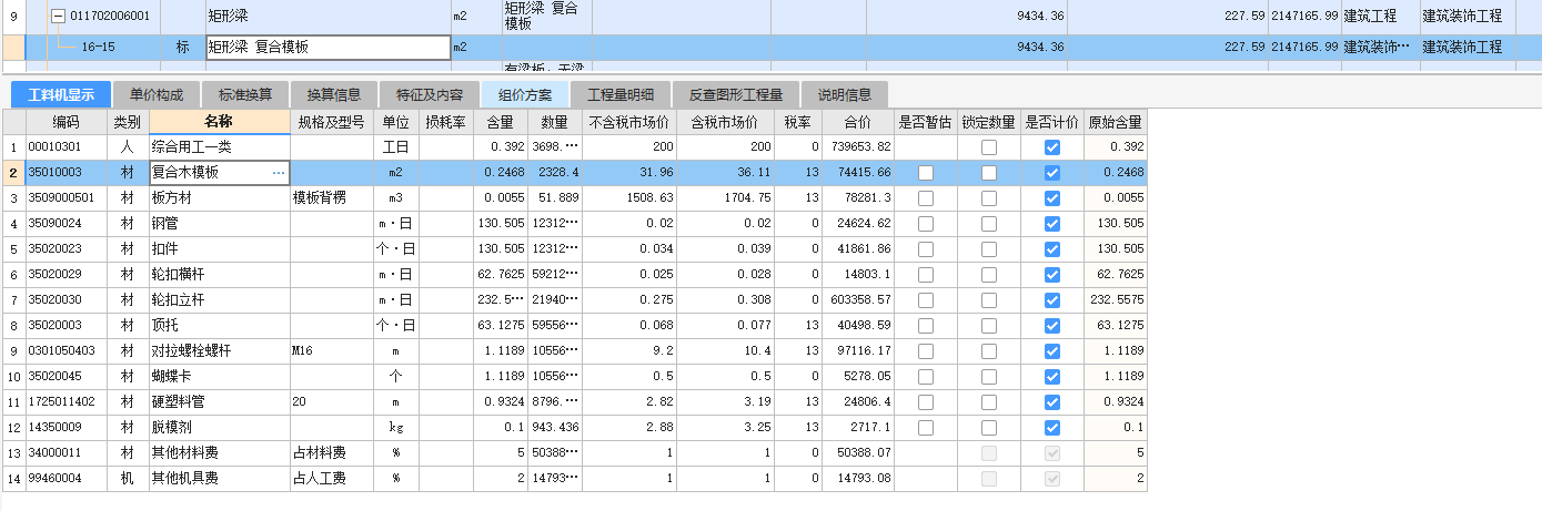 矩形梁