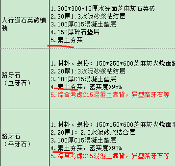 素土夯实要求