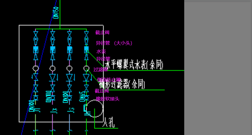 室外水表井安装大样图图片