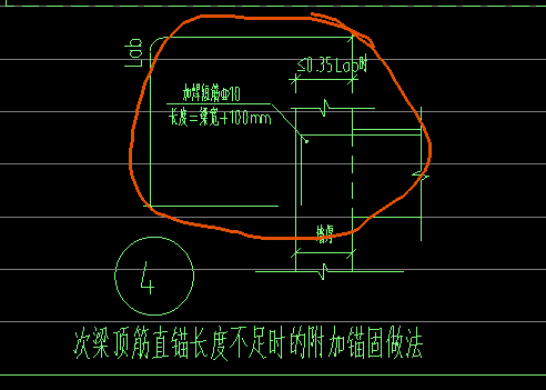 梁伸入柱子直锚多长图片