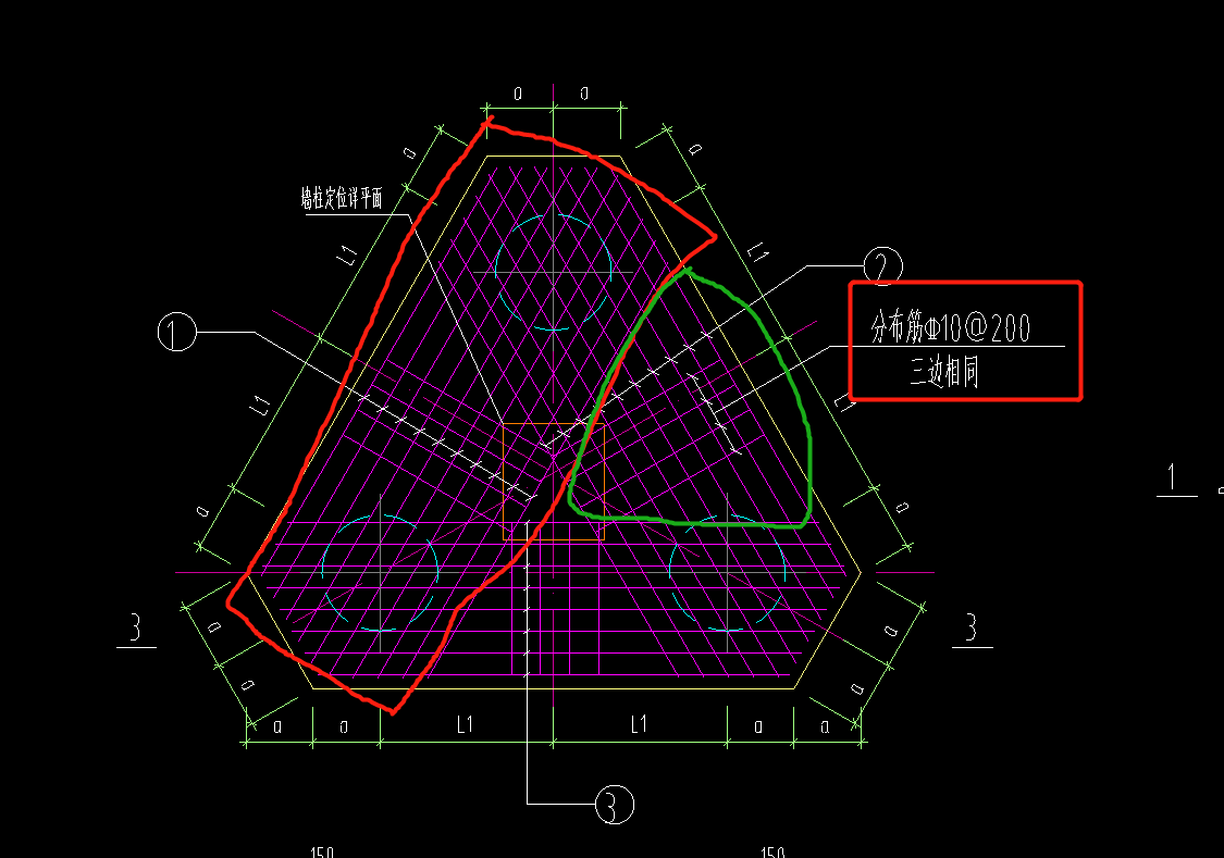 三桩承台分布钢筋图片