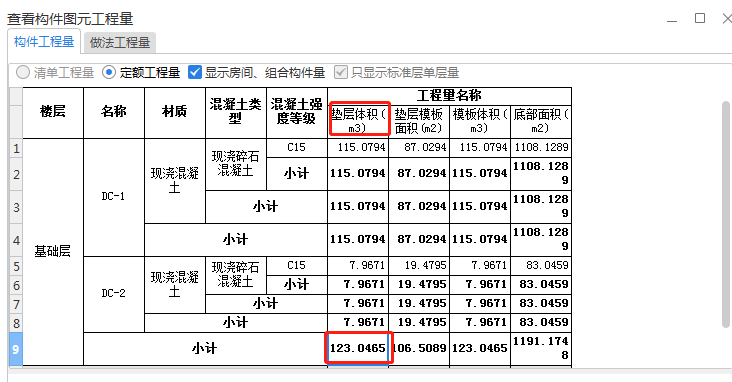 垫层工程量