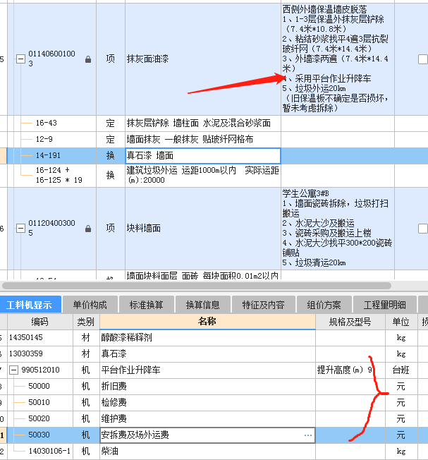 项目特征