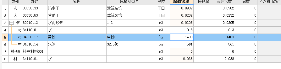 定额材料