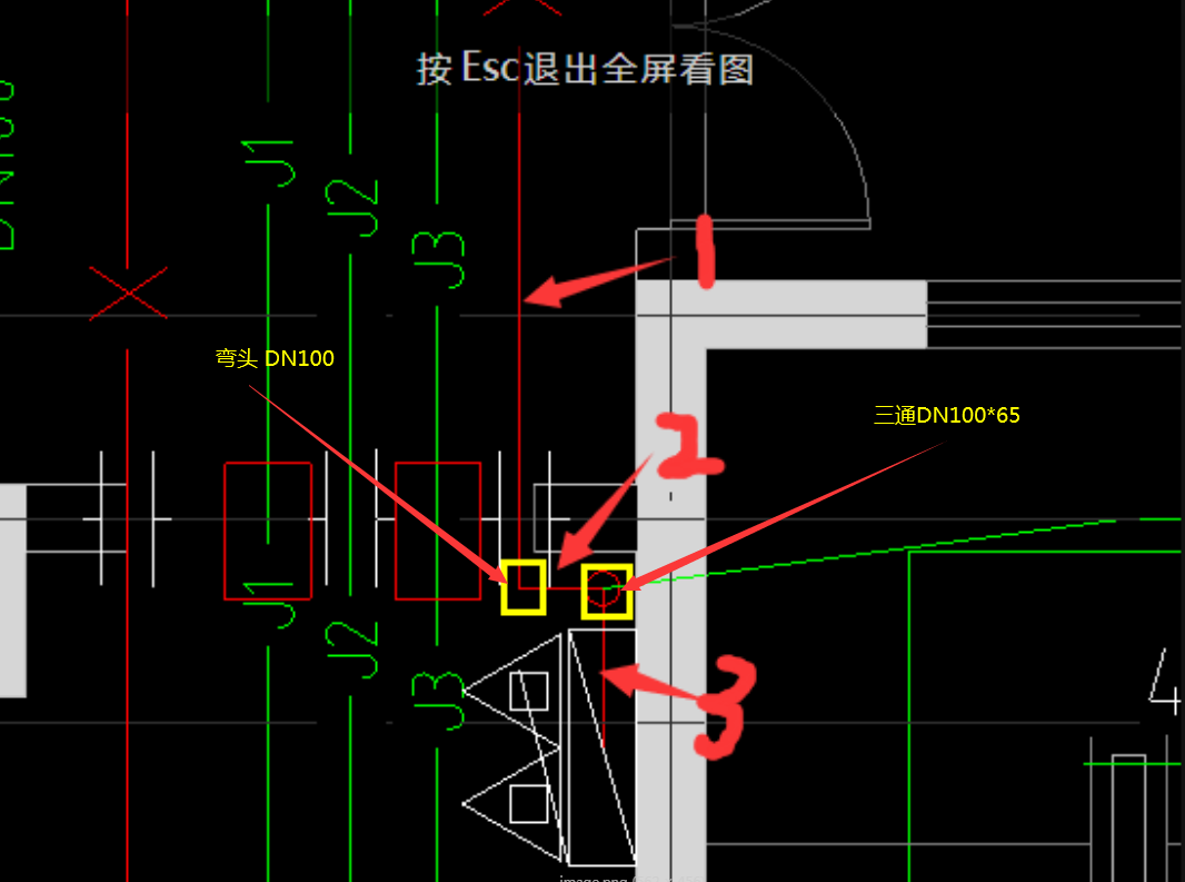 转角处