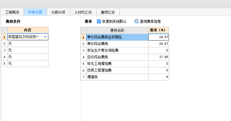 费用汇总