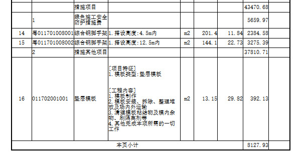 措施费