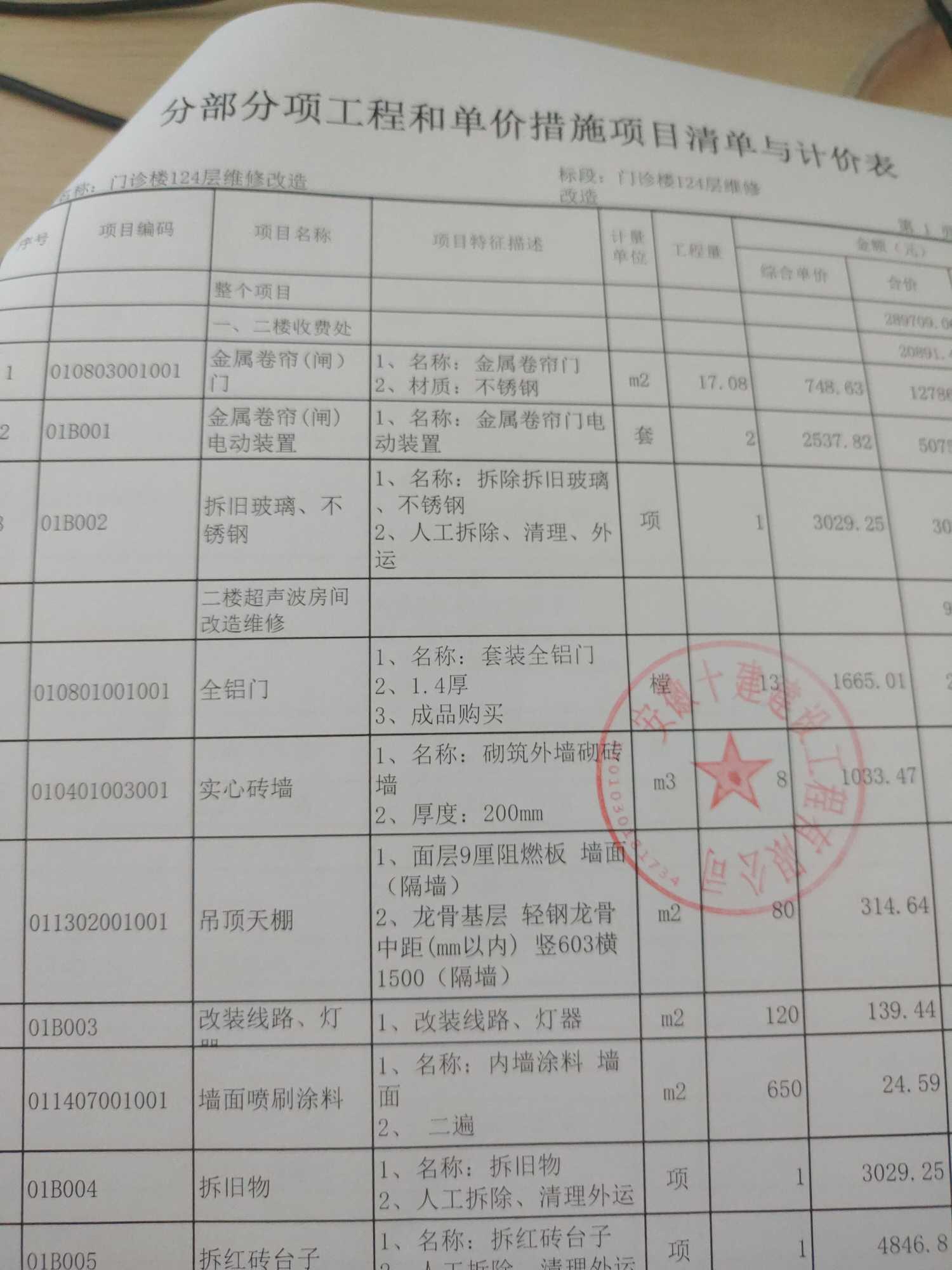 套清单