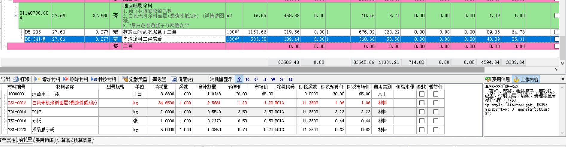 项目特征