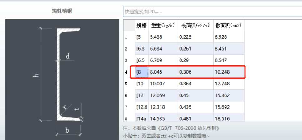 槽钢如何计算