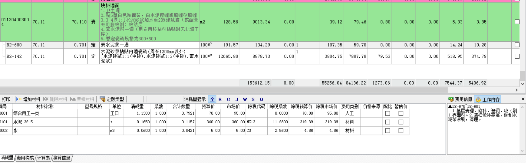 项目特征