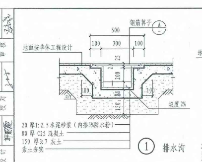 排水沟用什么构件画