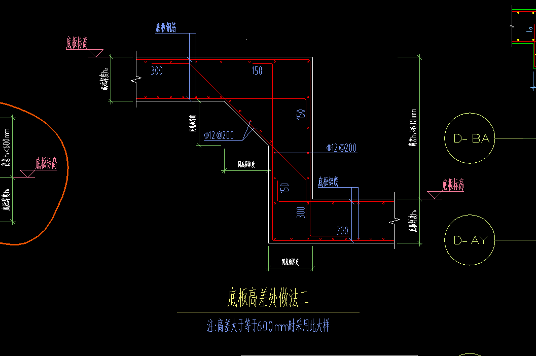 筏板高差