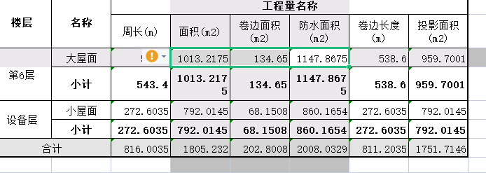 输入工程量