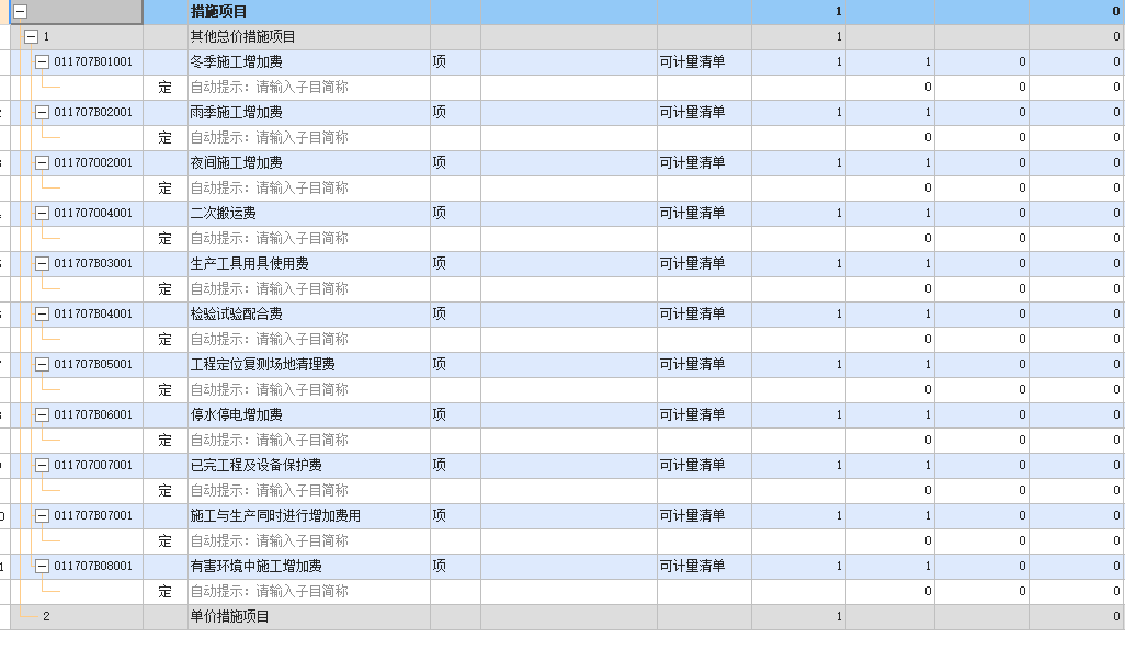 措施费