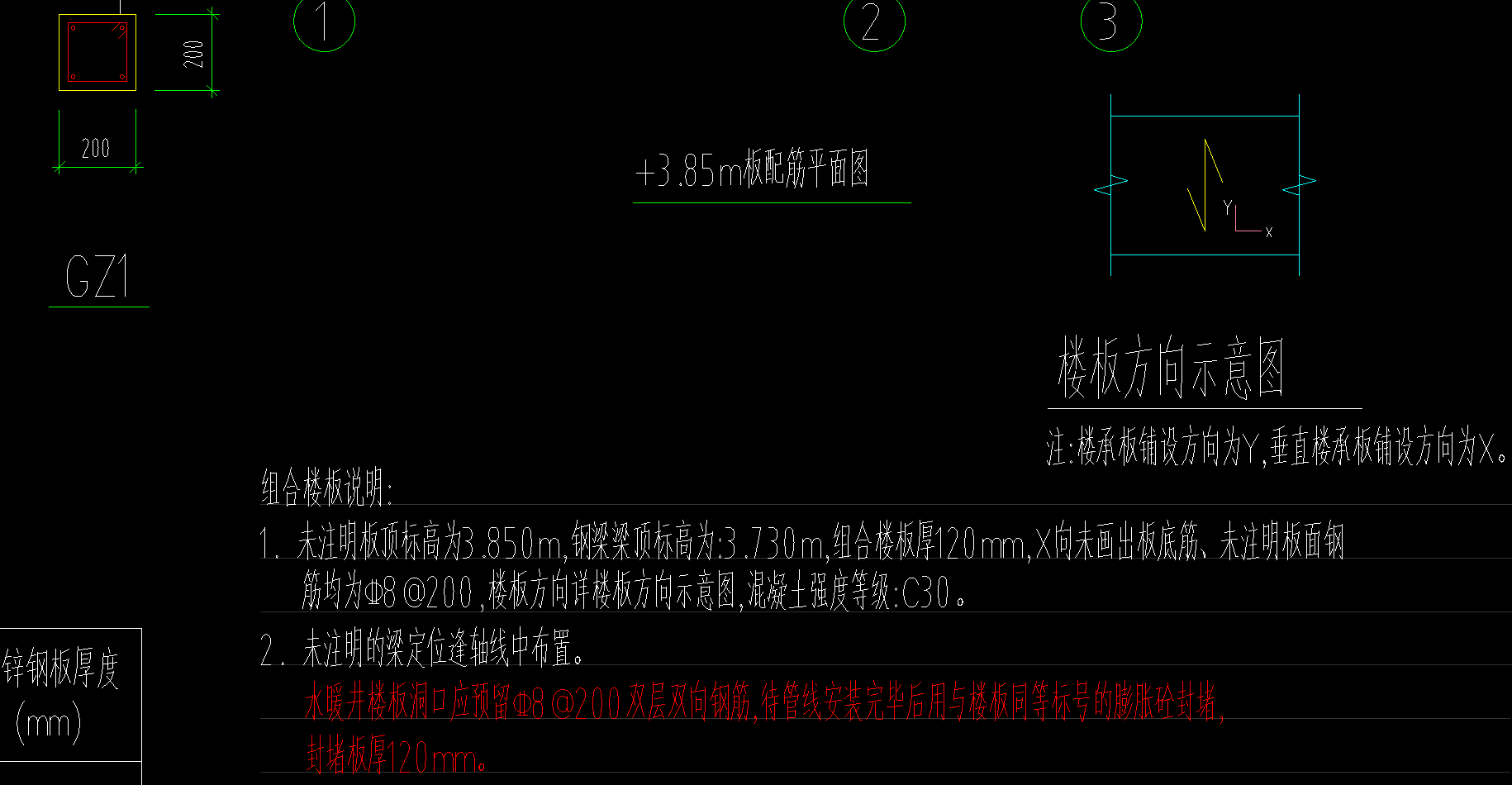 板面附加筋