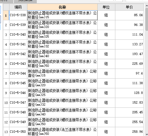 倒流防止器套什么定额