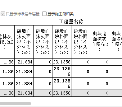 块料面积