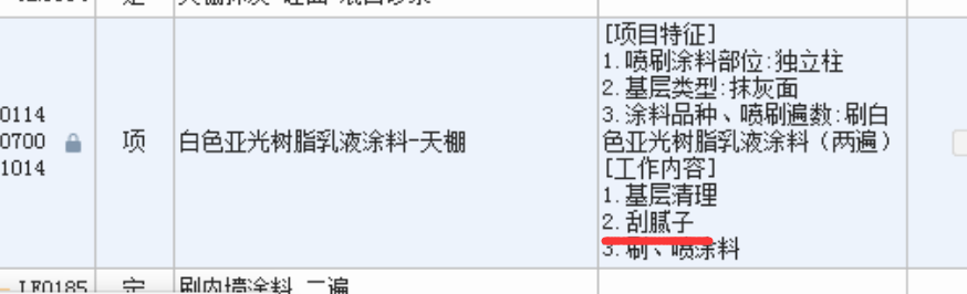 项目特征