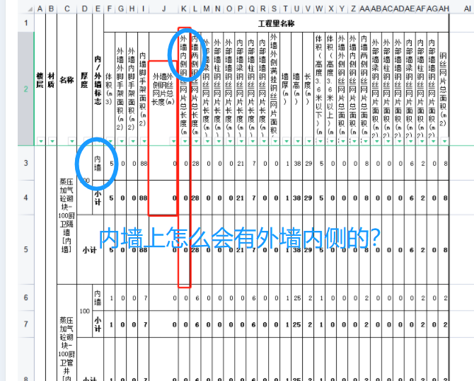 内墙两侧