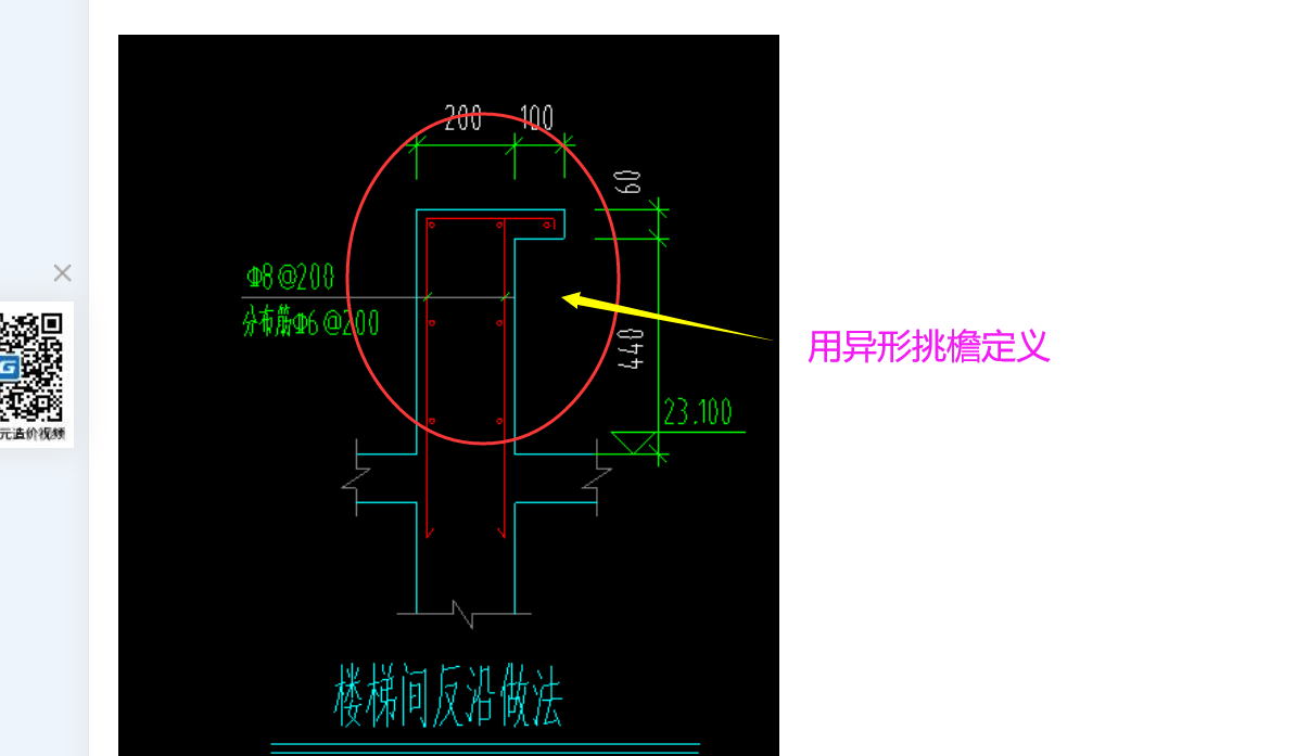 楼梯间山的反檐具体在什么位置?用什么构建画-服务新干线答疑解惑