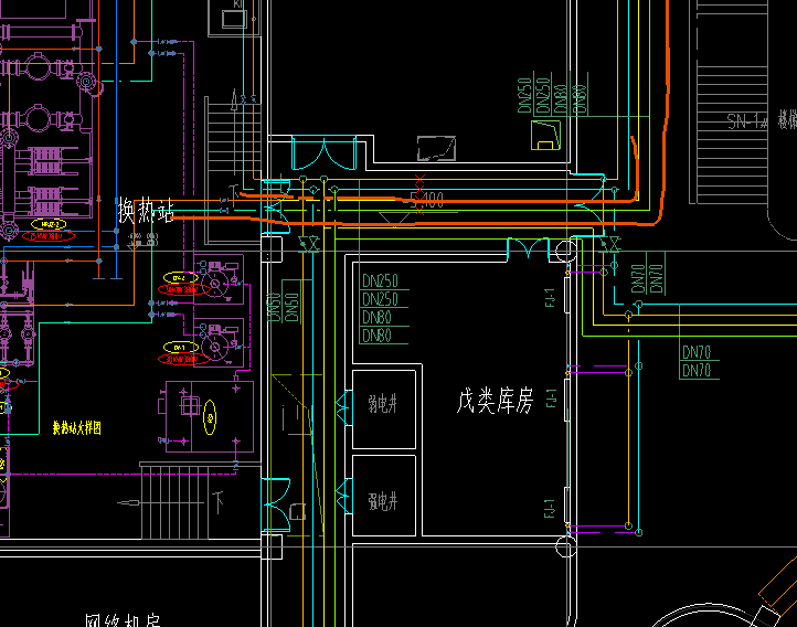 空调供回水管