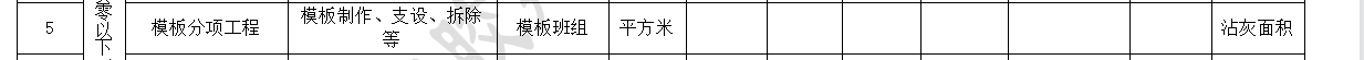 模板分项工程