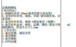 项目特征