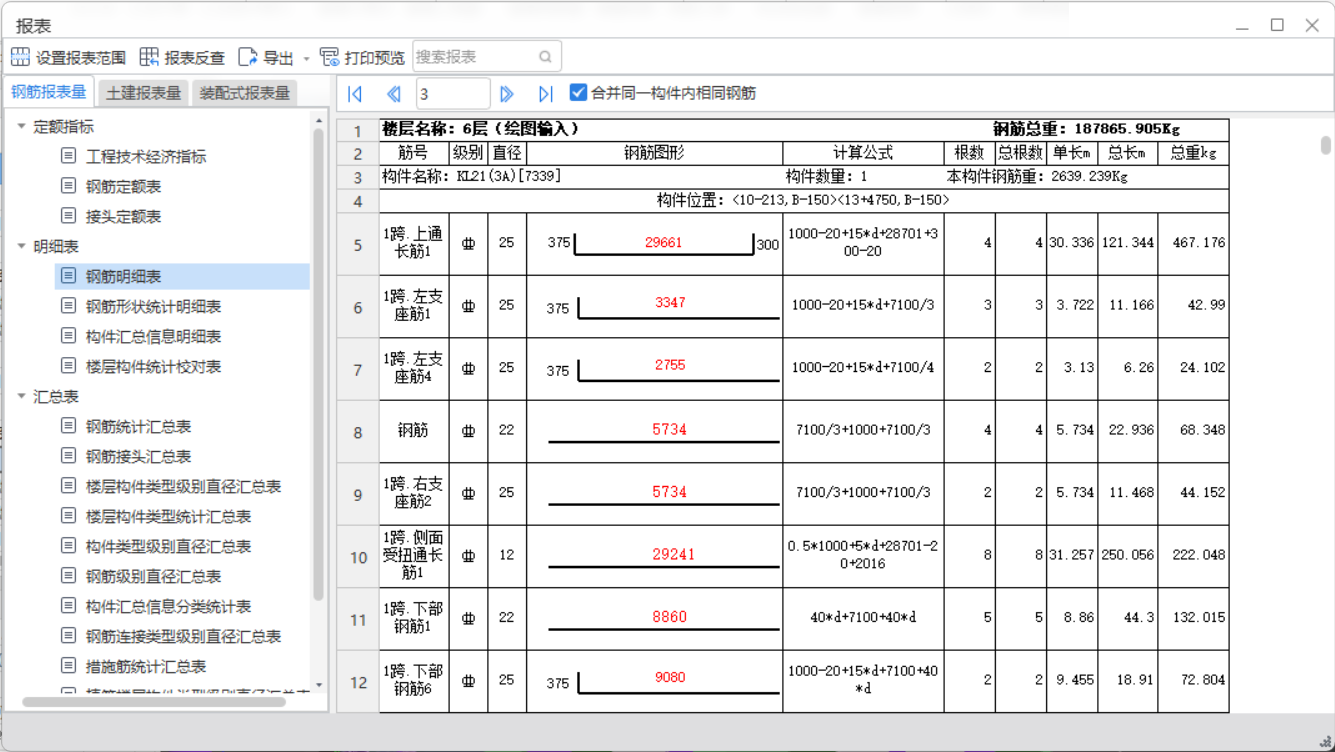 报表范围