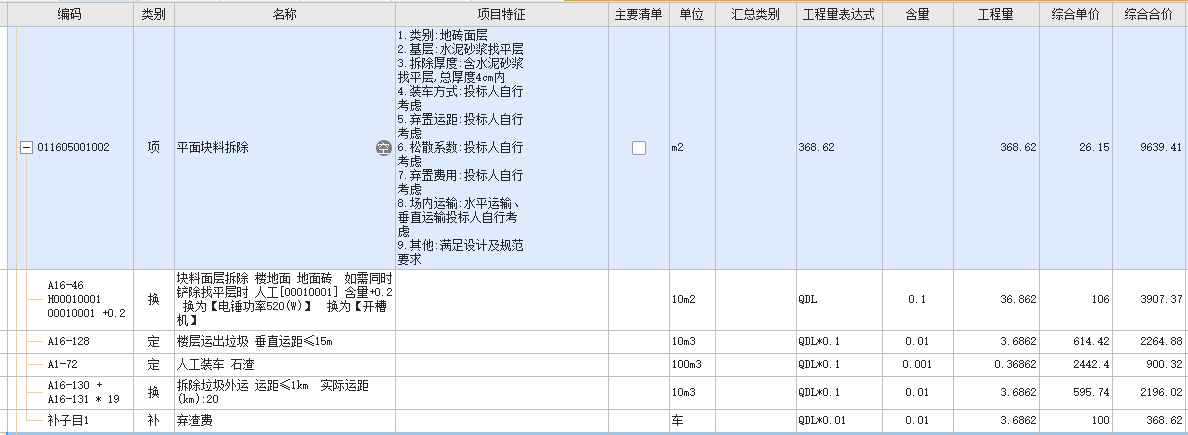 块料
