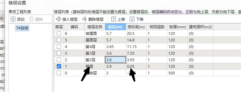 层底标高