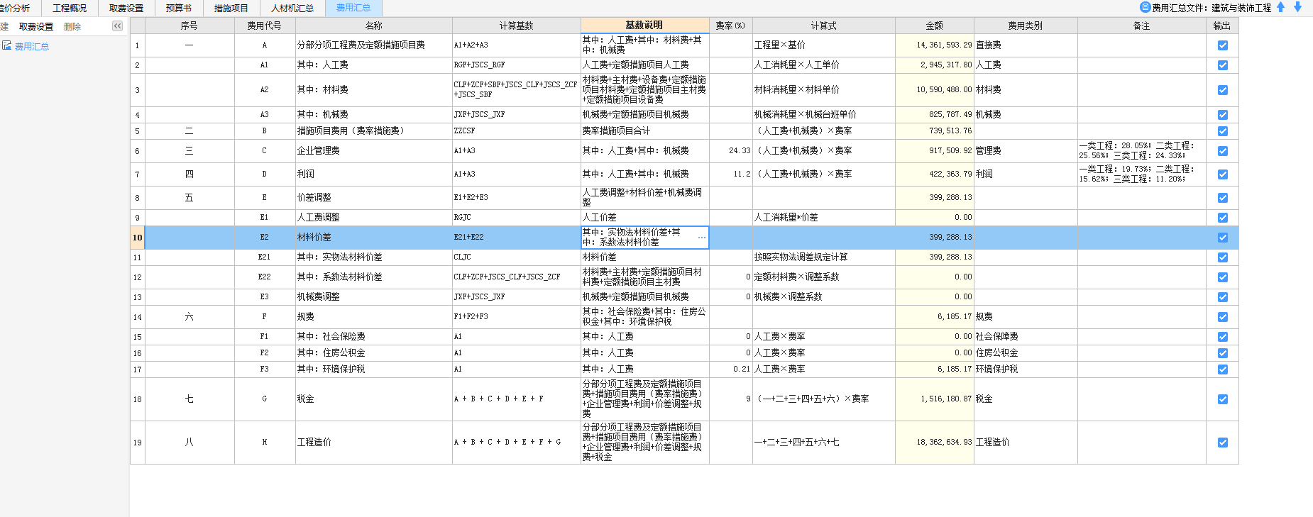 安全文明施工费