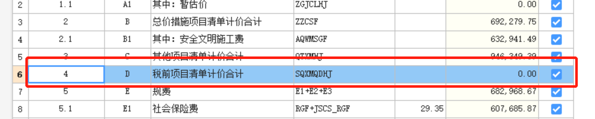 税前项目清单是什么意思