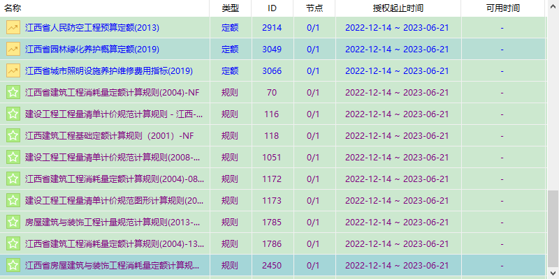 江西定额