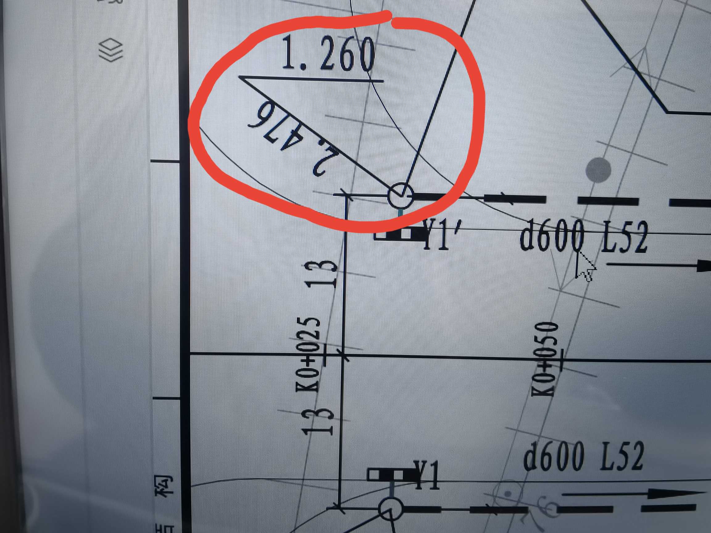 如图,图中检查井标注的符号及数字表示什么?