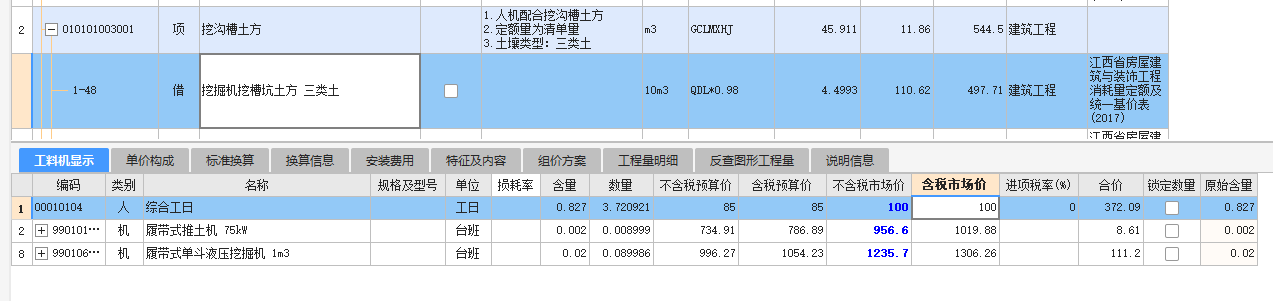 措施项